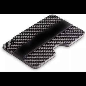 100% Compact Carbon Mini Money Clip Creditcard en Pinpashouder met RFID en NFC blokkering.